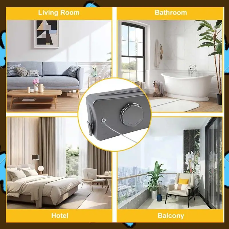 

Promotion! Retractable Clothesline, Outdoor Clothesline, Double-Line Clothes Drying And Drying Adjustable Laundry Line Wall-Moun