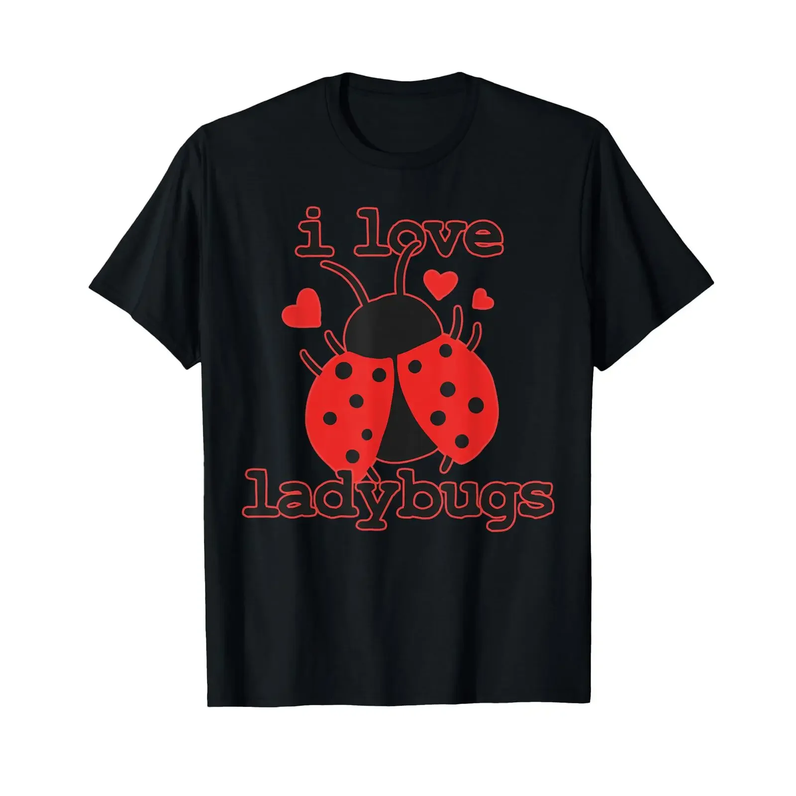 I Love Ladybugs Bugs Biologist Insects T Shirt vintage Washed streetwear Breathable Slightly fashion Stretched Comfortable