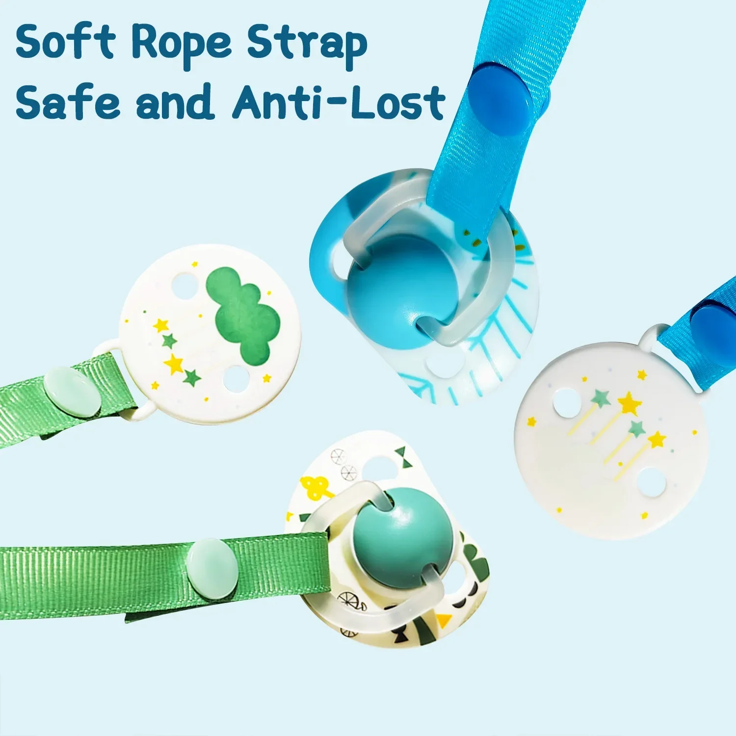 4-Piece Baby Feeding Set for 0-24 Months | Includes 2 Bottles, Pacifier & Lost-Proof Link | Essential Newborn Supplies