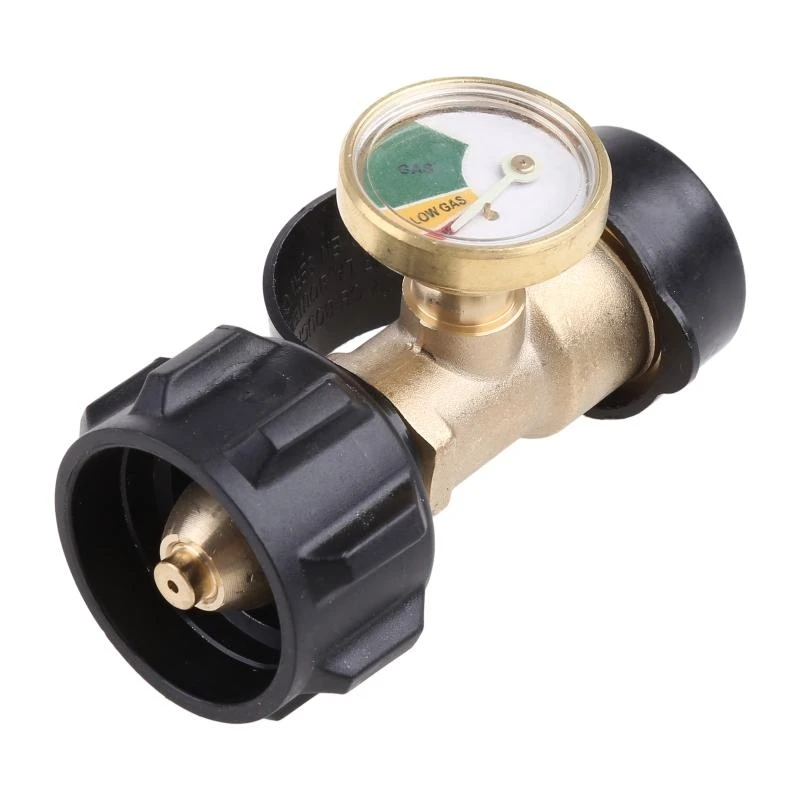 

97QC Brass Gauge for Tank RV Pressure Gauge Level Adapter Leak Detector Mea