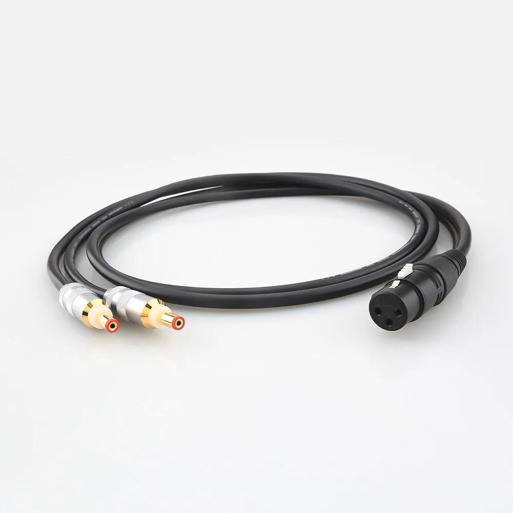 Audiophile Grade OFC Copper 3 Pin XLR Female To Dual DC 2.5mm Y Splitter Power Cable For HDPlex Linear Power Supply