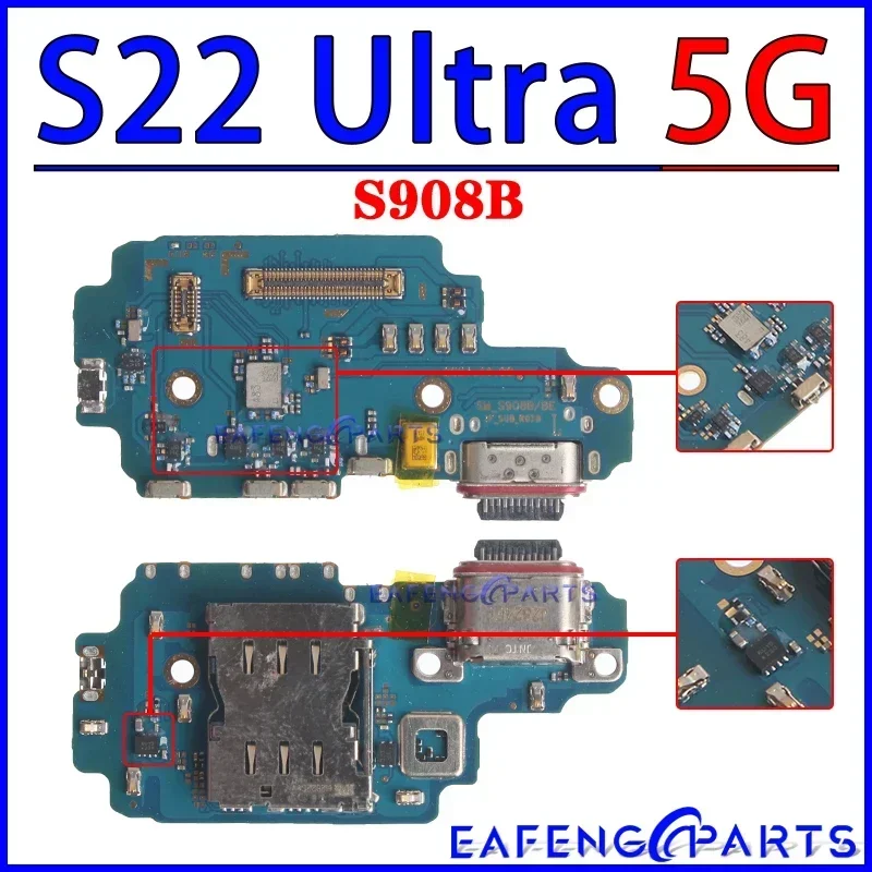 Usb Dock Charger Ports for Samsung Galaxy S21 S22 Fe Plus Ultra G991 G996 G998 G990 S901 S906 S908 B U N Charging Board Module