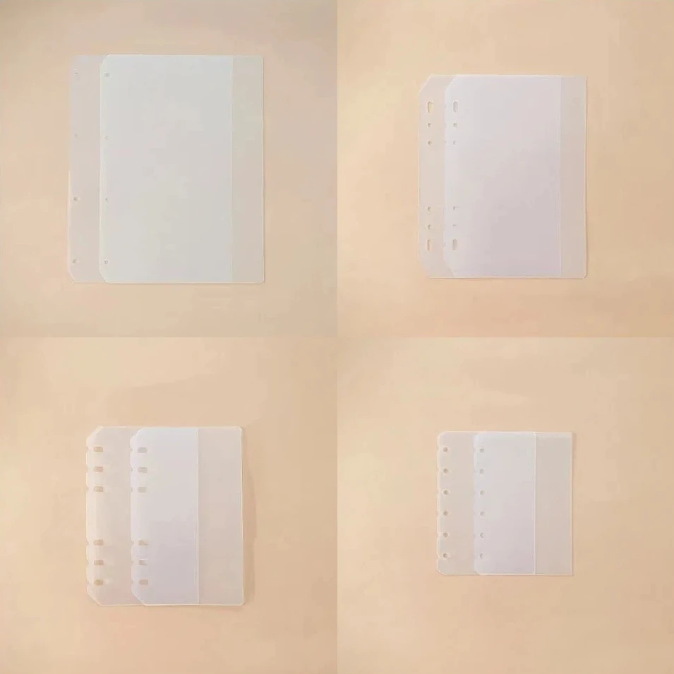 2 Stück A4 A5 A6 A7 Loseblatt-Notizbuch Nachfüllpapier PP DIY Spiralbinder Trennblätter Transparente Datei- und Berichtsordner