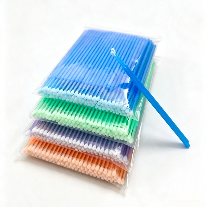 400Pcs Mixed Disposable Dental Applicators Colorful Dental Lab Long Micro Nylon Brush Teeth Whitening Oral Dentist Accessories
