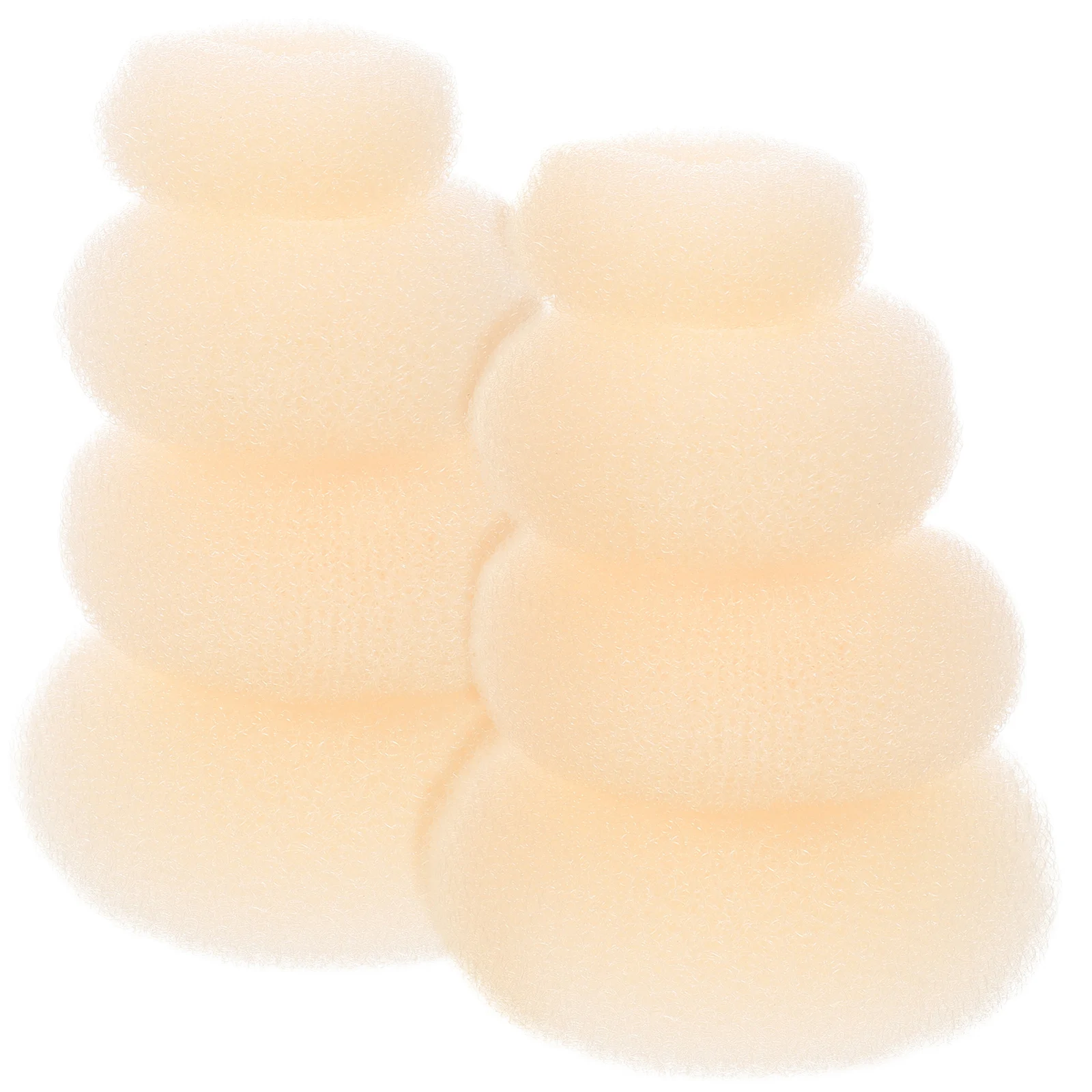 

8pcs Donut Bun Maker Small Medium Large Extra Large Beige Hair Styling Tool Reusable Shaper for Updo Hairstyles Yoga Dancing