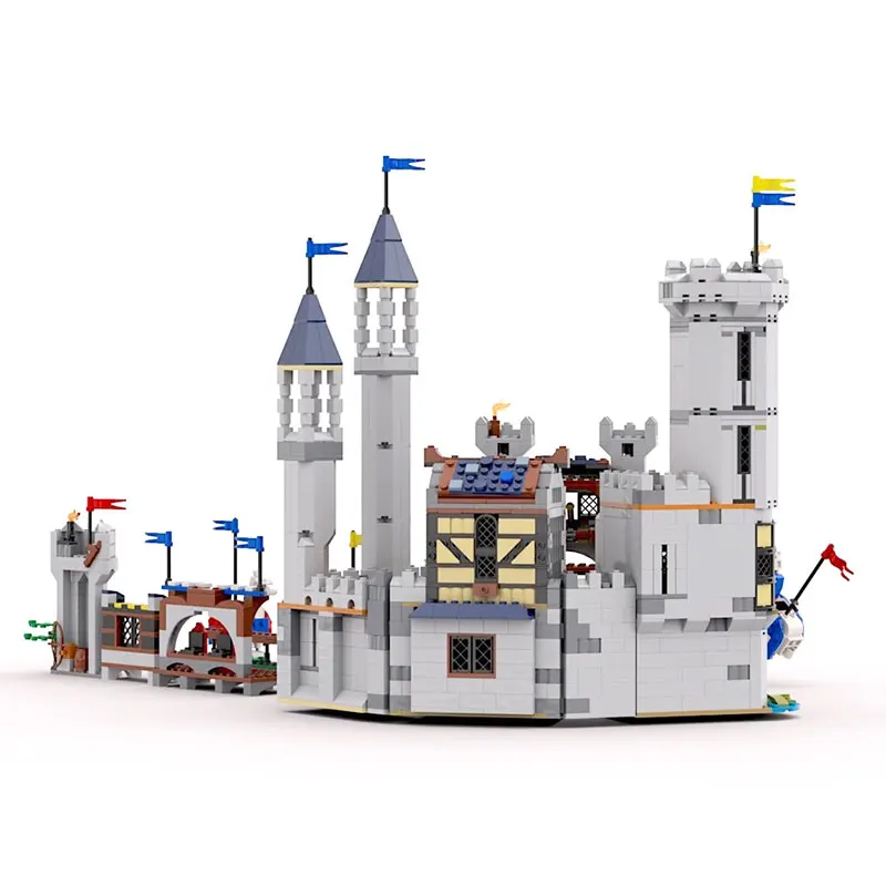 MOC Building Block Larger Medieval Horse Knight Castle Model Toys Brick Particle Creative Educationve Christmas Gift 2037PCS