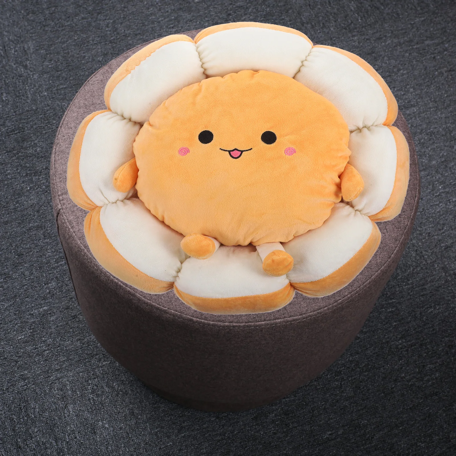 

1pcs Thickened Butt Pad Yolk Flower Shaped Soft Chair Cushion For Home Office Indoor Outdoor Seating Mat Decorative Seat