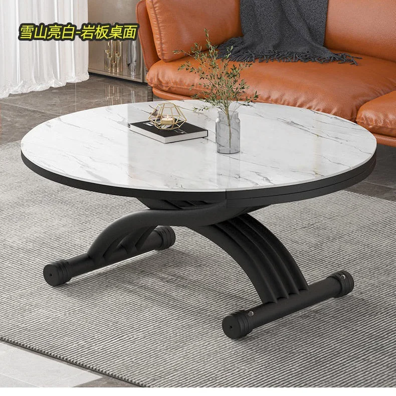 Dual-Use Integrated Multi-Functional Coffee Dining Table Removable Folding for Small Apartment Living Room
