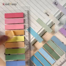 KindFuny Transparent 200pcs Sticky Notes Scrapes Stickers Note Pads Paper Clear Notepad School Stationery Supplies