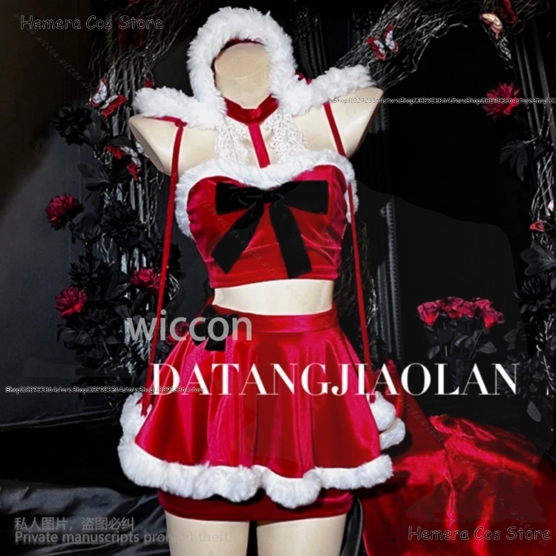 

2024 Christmas Cosplay Anime Costume For Girls Women Santa Claus Holiday Party Performance Clothing Lolita Headwear Customized