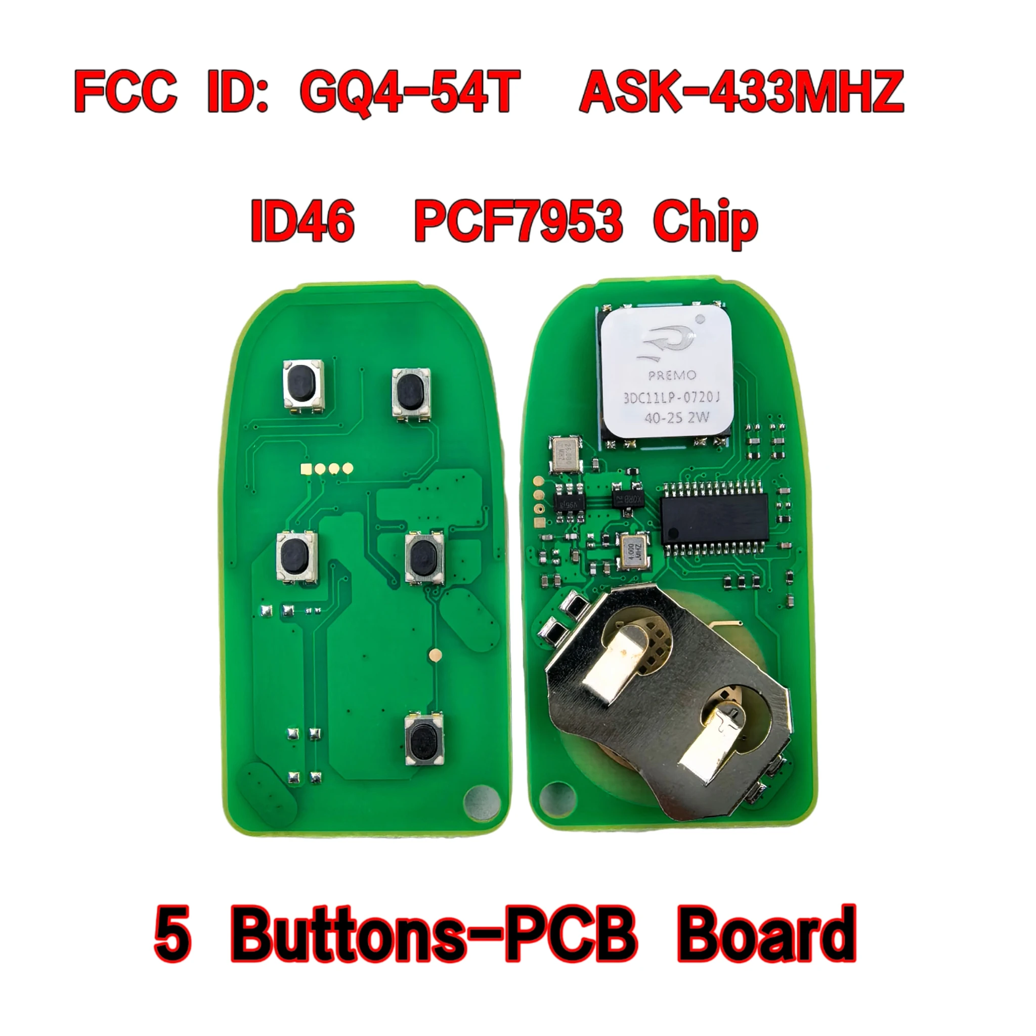 GQ4-54T ID46Chip 433Mhz 2/3/4/5BT Fernbedienung LKW-Auto-Schlüssel/PCB für Dodge für RAM 1500 2500 3500 2014 2015 2016 2017 2018 Keyless Go – Detail 12