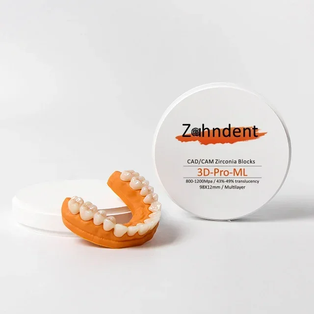 

3D многослойный блок циркония с открытой системой 49% полупрозрачности Denta Lab