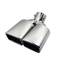 1PC Exhaust Pipe Double Head Muffler Suitable for Corolla LEVIN Vios YARiS L Stainless Square Double Head Exhaust Pipe Muffler