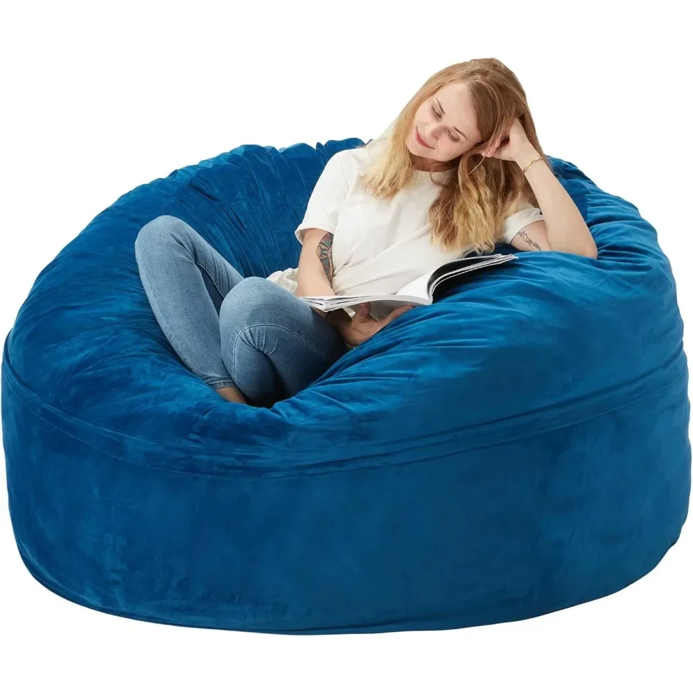 Bean Bag sofa Oversized Bean Bags with Memory Foam Filled, Soft Sofa with Dutch Velet Cover Large Beanbag Chairs