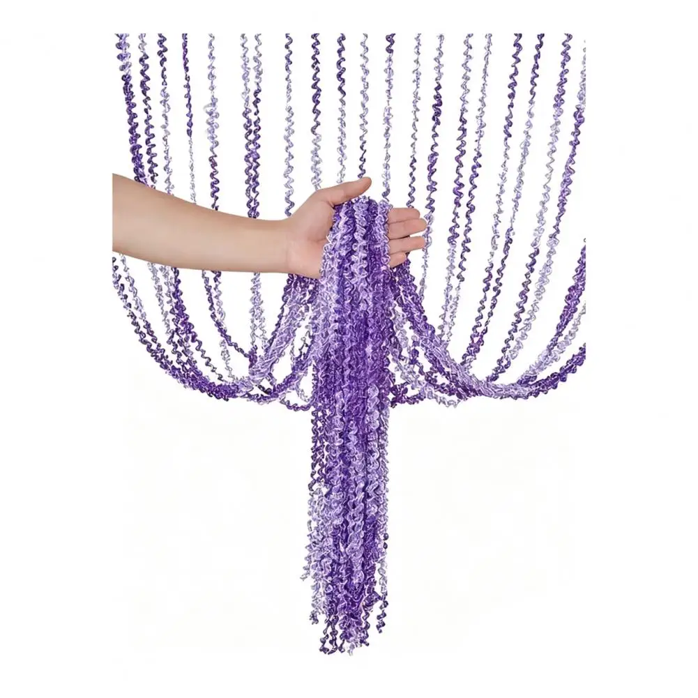 Air Circulation Door Curtain Tassel String Curtain Spiral String Door Curtain Panel Decorative Tassel Fringe Screen for Room