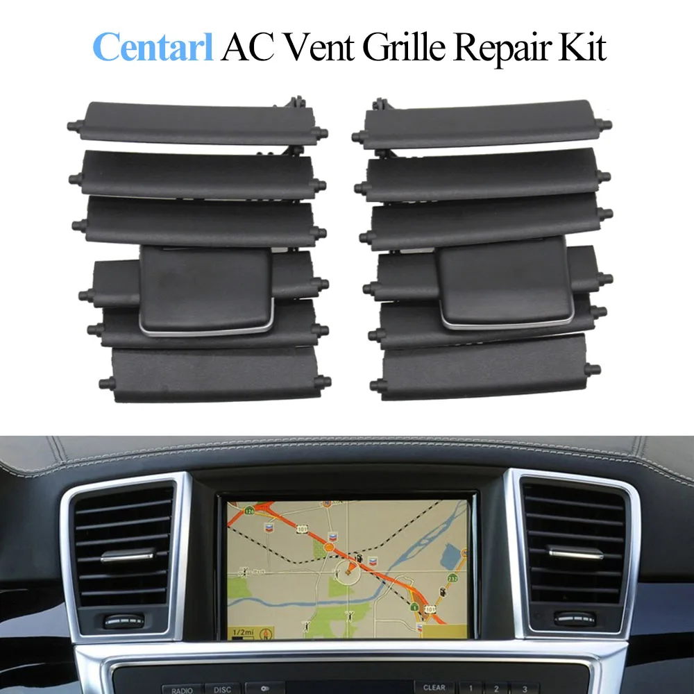 Car Center Dashboar AC Air Outlet Vent Grille Blade Slider Clip Repair Kit For Mercedes Benz W166 W292 M ML350 GL450 GLE GLS