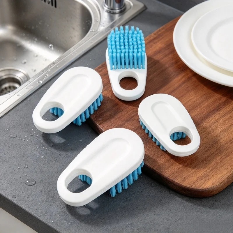 Handheld Laundry Scrub Brush Stain Remover Brush For Clothes Collar Cuff Fabric Washing Cleaning Tool