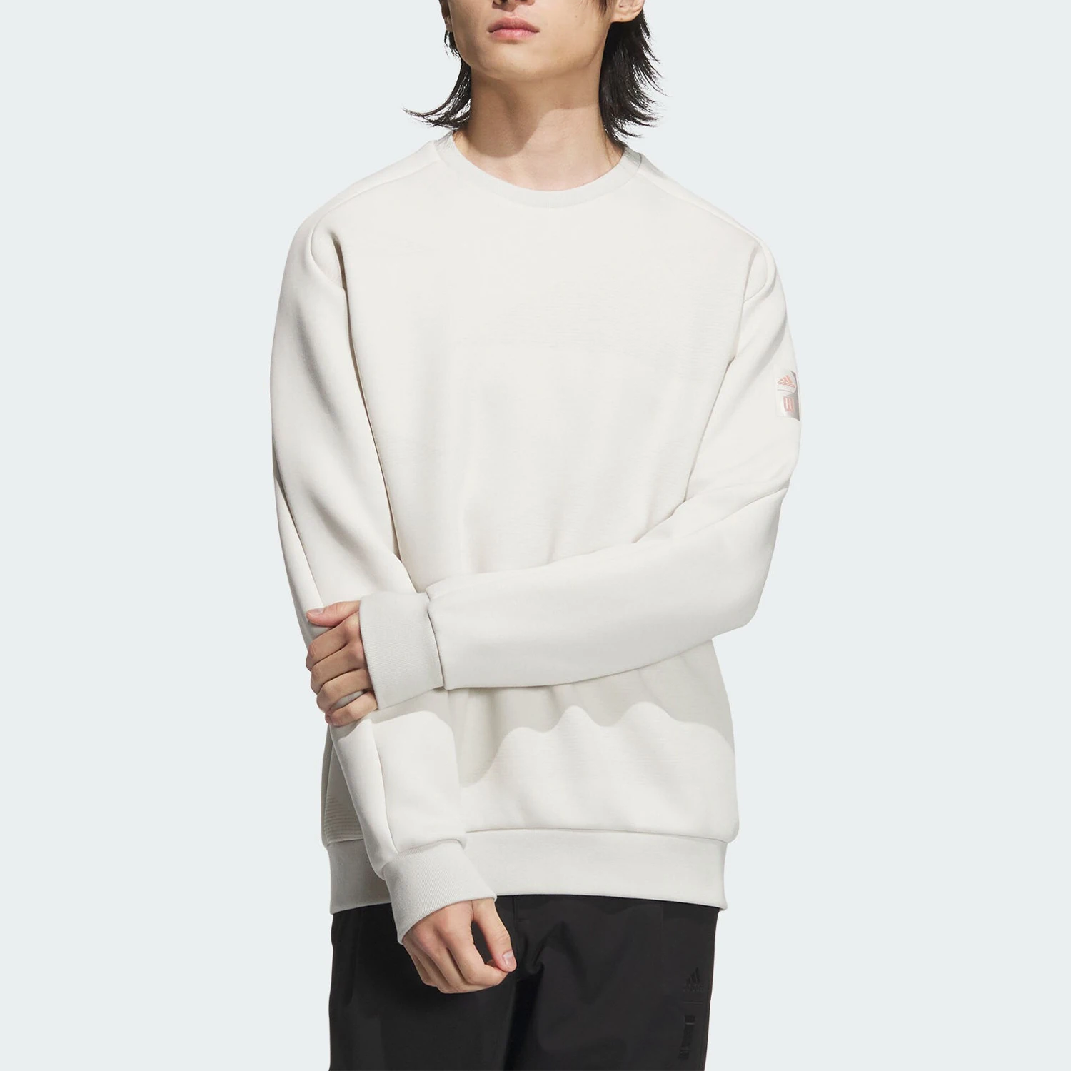 

Официальная аутентичная мужская повседневная толстовка с круглым вырезом Adidas серии Wuji JI8718