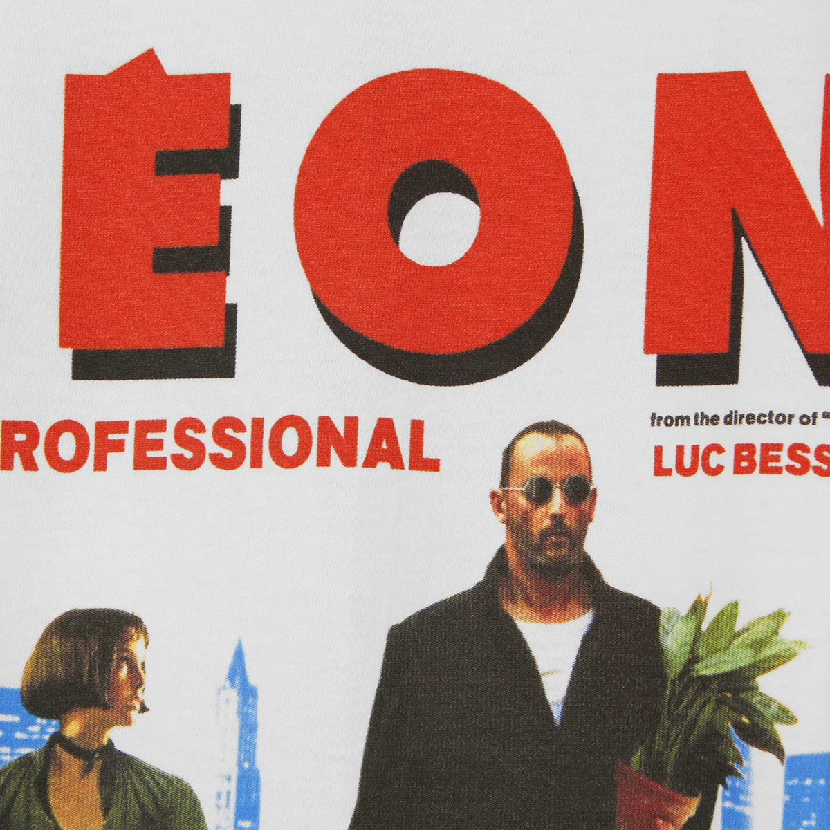 Leon The Professional T-Shirt Luc Besson Jean Reno Classic Movie Black Tee Men Summer Cotton Shirt