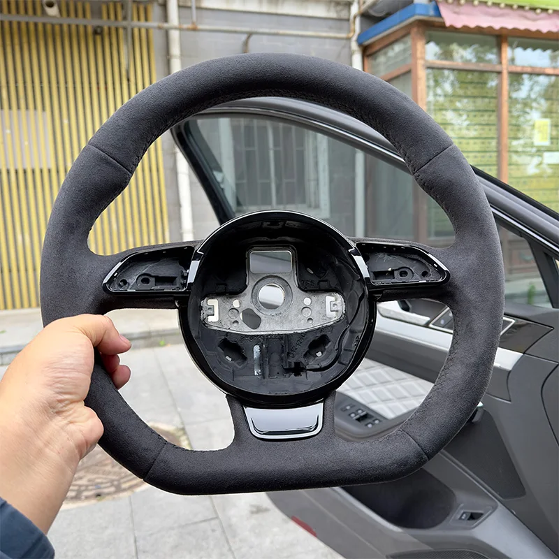 For Audi A3 A4 A5 A6 A7 Q3 Q5 Q7 fully perforated steering wheel flat bottom steering wheel campaign