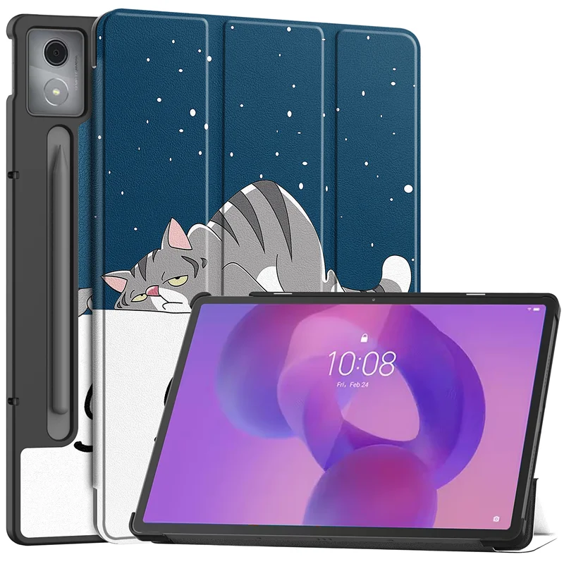 Für Lenovo Idea Tab Pro Fall 12,7 zoll Magnetische Tri-Folding PU Leder Stand Abdeckung Für xiaoxin idea tab pro 2025 tb373fu TB375FC