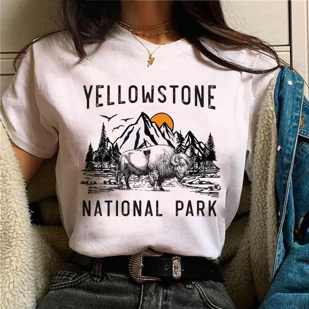 Yellowstone t shirt women manga harajuku funny top female anime clothing