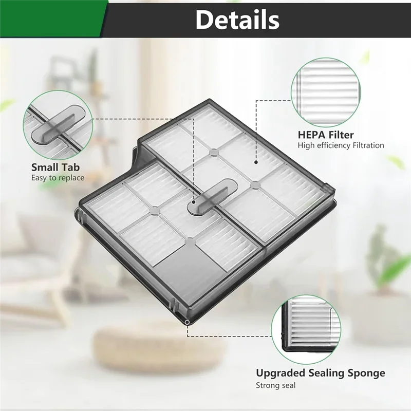 

A50Q-Hepa Filter Replacement For Roborock Saros 10, G30, Robot Vacuums Cleaner Replacement Spare Parts Accessories