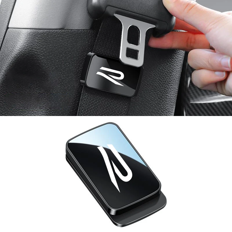 1PC Magnetic Car Styling Supplies Seat Belt Holder Stabilizer New R Logo For VW Volkswagen Golf 8 MK8 Auto Interior Accessories