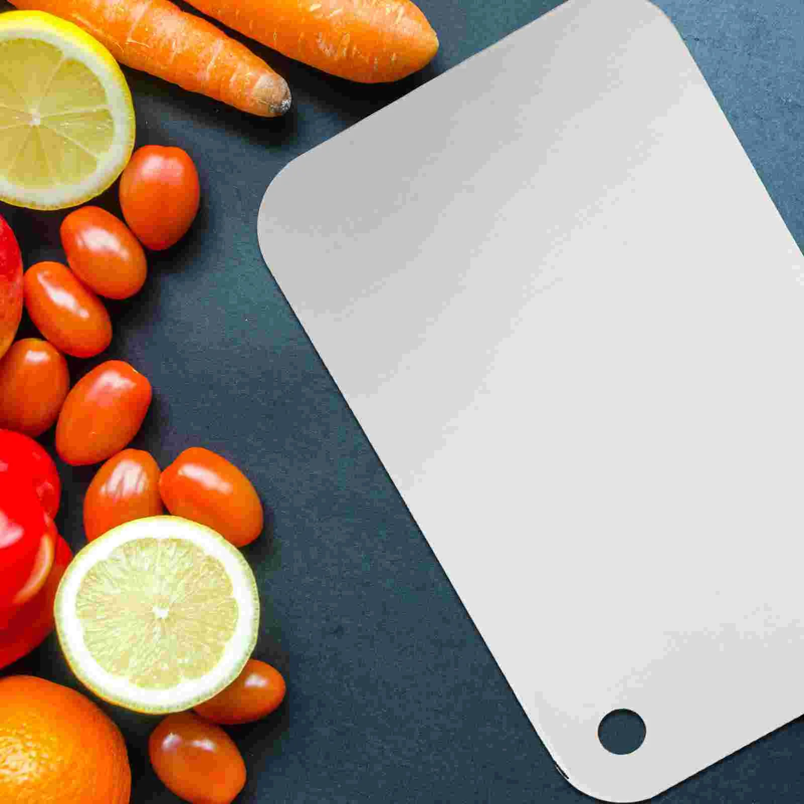 

Stainless Steel Cutting Board Reversible MultiUse Waterproof Rustproof Dishwasher Safe Chopping Block Handle