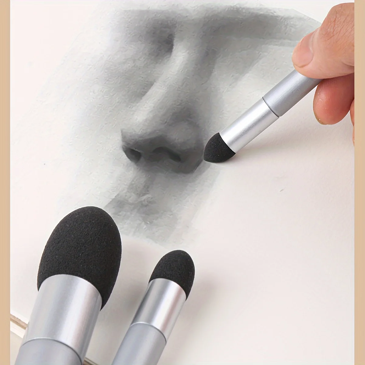 3pcs/Set-Washable&Reusable,High Gloss Sketching Tools with Ergonomic Grooved Handles for Fading,Highlighting,and Correcting