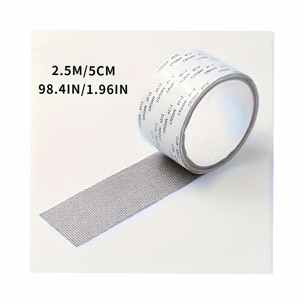 Self-Adhesive Waterproof Repair Tape for Screens, Doors & Windows Fiberglass Mesh Patch,50mmX2m Quick Fix for Holes & Cracks