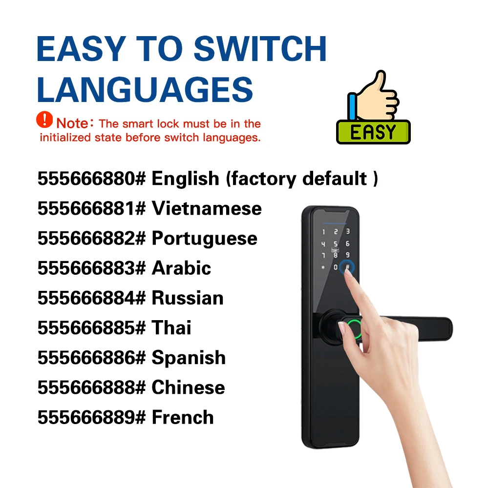 PHIPULO Tuya Digital Electronic Lock Smart Door Lock Smart Home Wooden Door Lock Biometric Fingerprint Lock Keyless Unlock