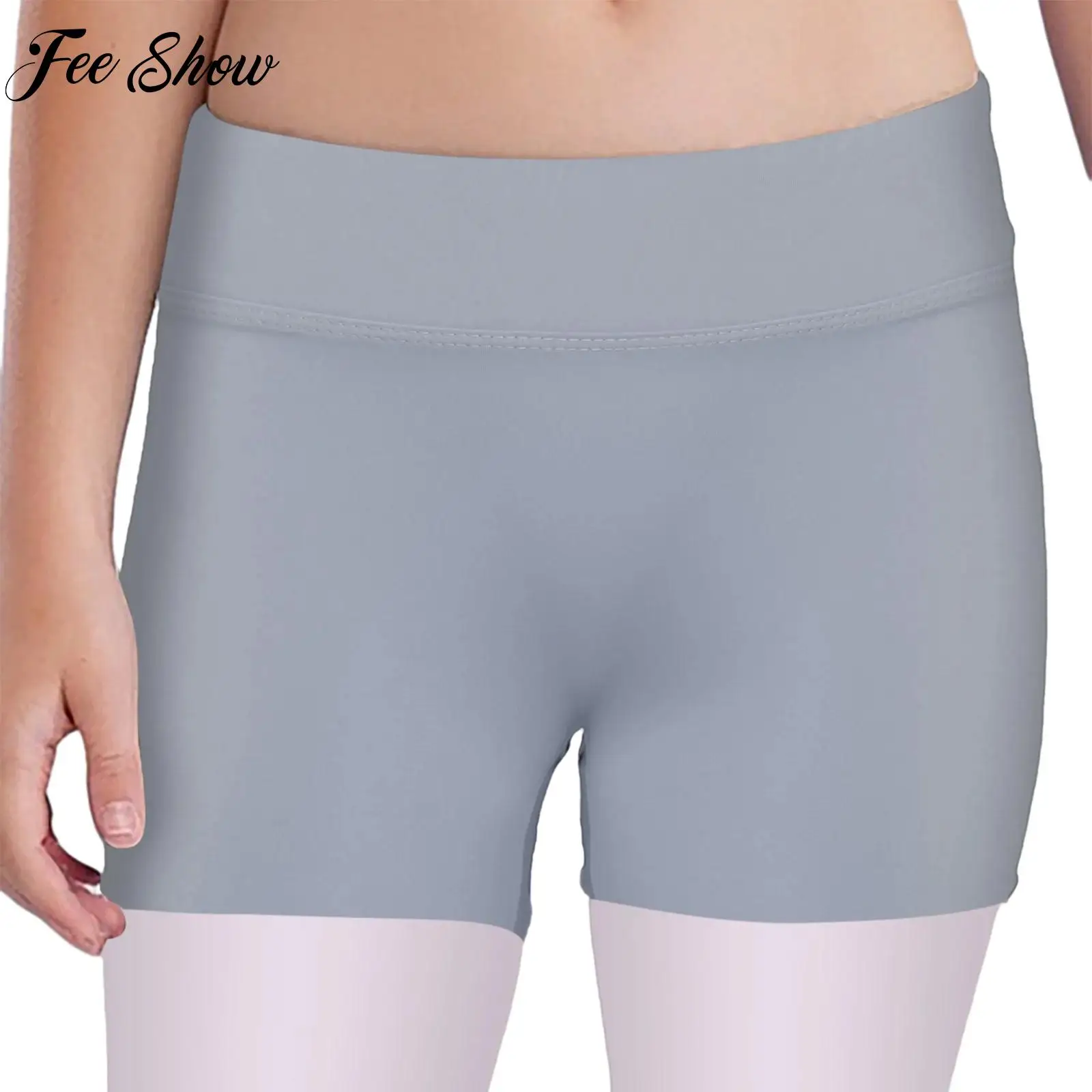 

Kids Girls Yoga Shorts High Waist Fitness Shorts Breathable Solid Color Short Quick-drying Running Cycling Workout Gym Shorts