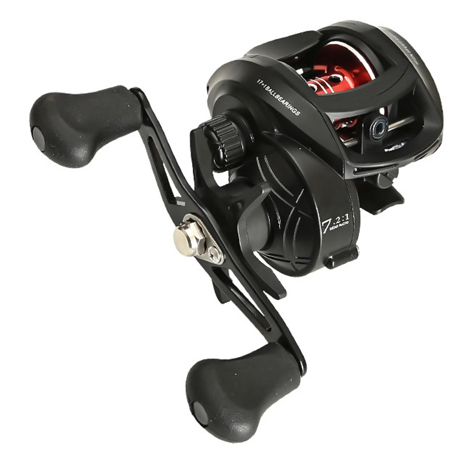 Ultra Smooth 17 + 1 BB Baitcasting Fishing Reel Baitcaster 8kg Max Drag 8.0:1 Gear Ratio Magnet Braking System