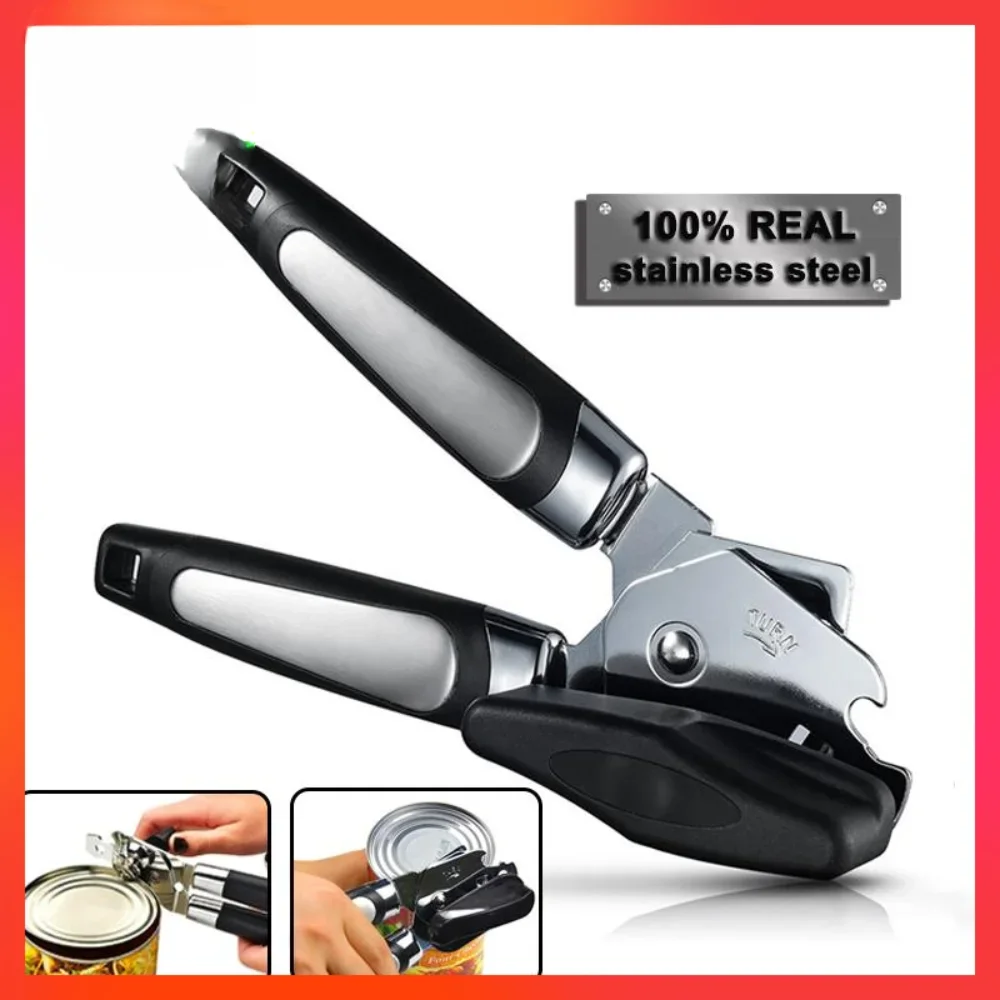 3 in 1 can opener High quality stainless steel can opener Professional ergonomic manual can opener Side bottle cutter