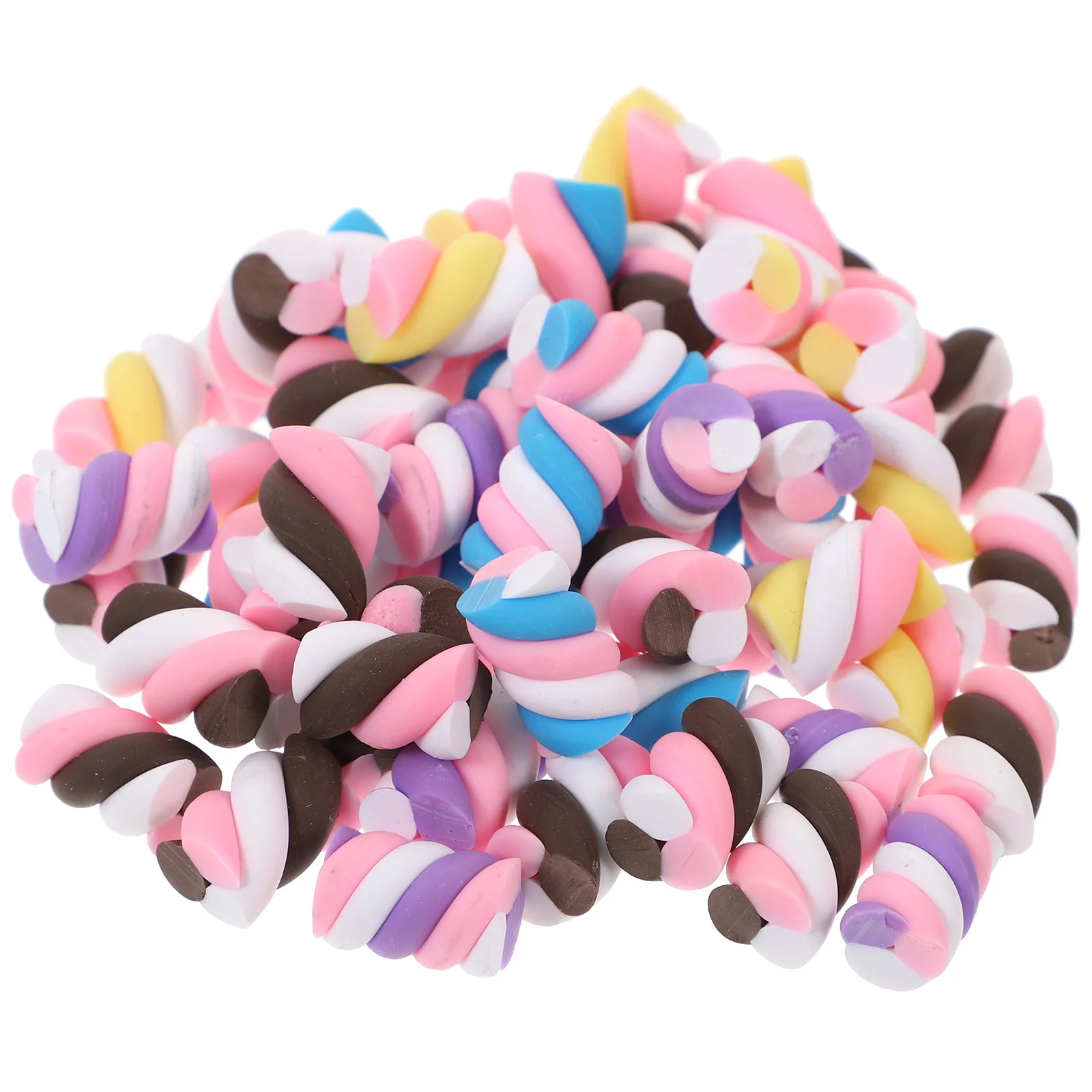 30 Pcs Marshmallow Phone Case Flatback Miniature Lollipop Charms Pottery Accessories