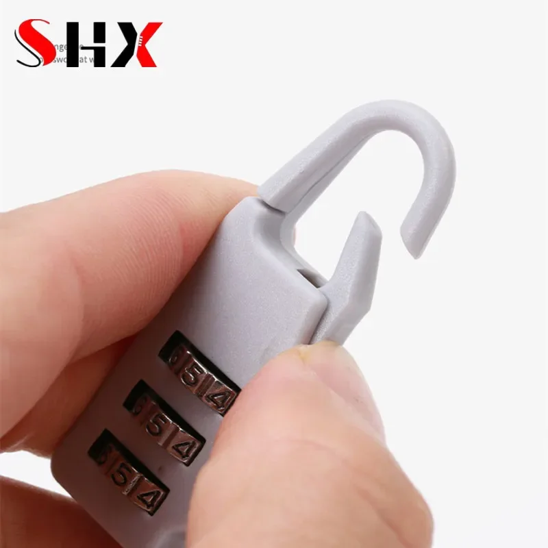 Portable plastic Mini Lock Padlock Outdoor Travel Luggage Zipper Backpack Handbag Safe Anti-theft Combination Code Number Lock