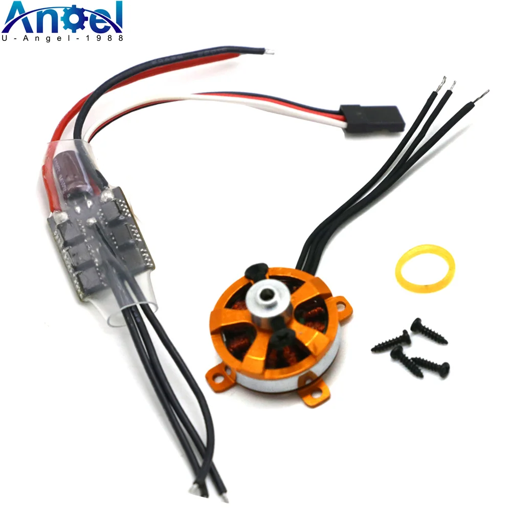 XXD 2205 A2205 7.6A 1600KV 1400KV SP Micro มอเตอร์ไร้แปรง W/Mount + 10A ESC สําหรับเครื่องบิน RC/KK Copter quadcopter UFO F3P
