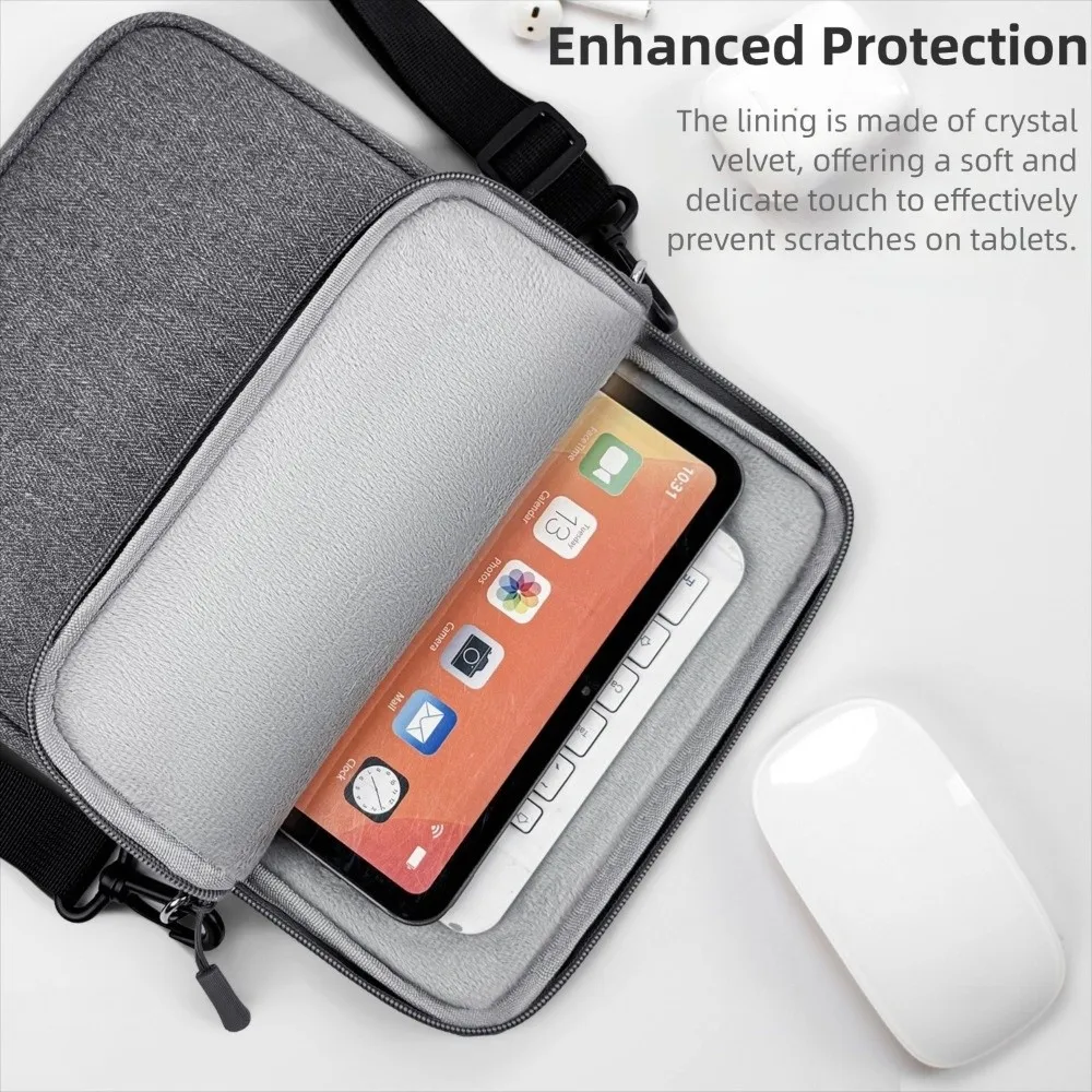 9-13.3 inch Tablet Sleeve Bag Large Capacity with Shoulder Strap eReader Storage Bag Shockproof Waterproof for Samsung///Kindle