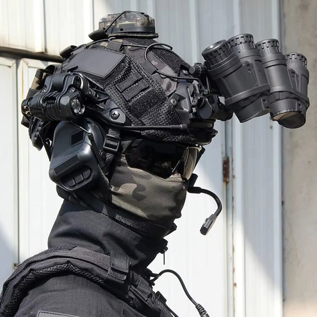 Tactical FAST Helmet Kit Airsoft Helmet Set with Goggles Full Face Mask Headset NVG Dummy Model for CS Paintball Cosplay Gear