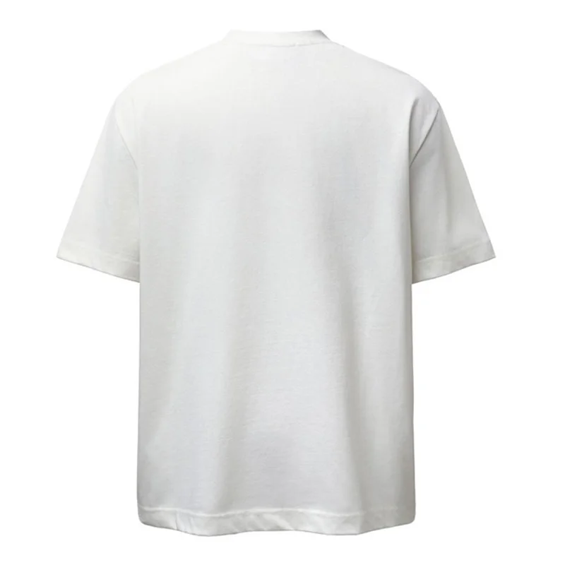 Vintage Summer Rivet Design T shirt Irregular Patchwork Harakuju Top Tees For Male Loose Fit