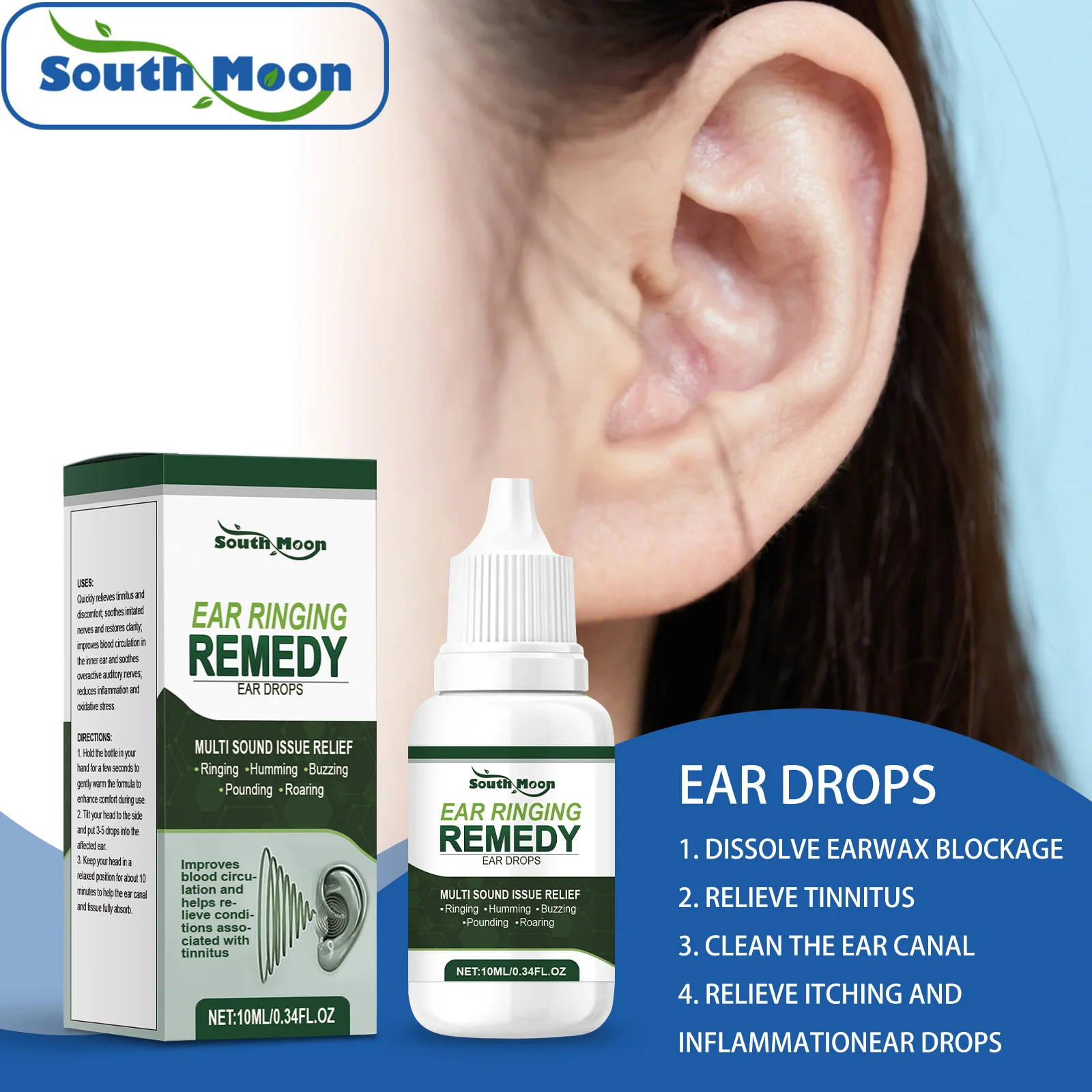 

Tinnitus Relief Oil For Improved Ear Health Protect Hearing Alleviate Ear Ringing Deafness Discomfort Remove Earwax Otitis Care