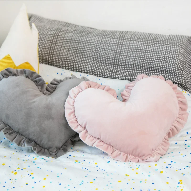 Bedroom Toys Photography Props Baby Sleeping Cushion Children Plush Toy Lovely Princess Cartoon Heart-shaped Pillow Baby