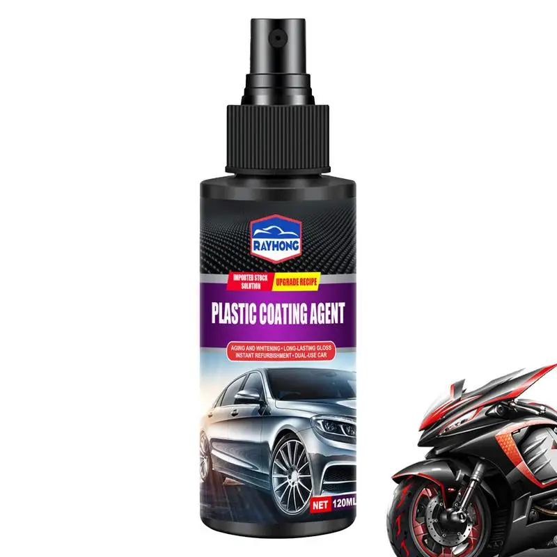 120Ml Kunststofonderdelen Renoveren Agent Coating Onderhoud Auto Reiniger Kunststof Onderdelen Vernieuwingsmiddel Voor Auto-Interieur