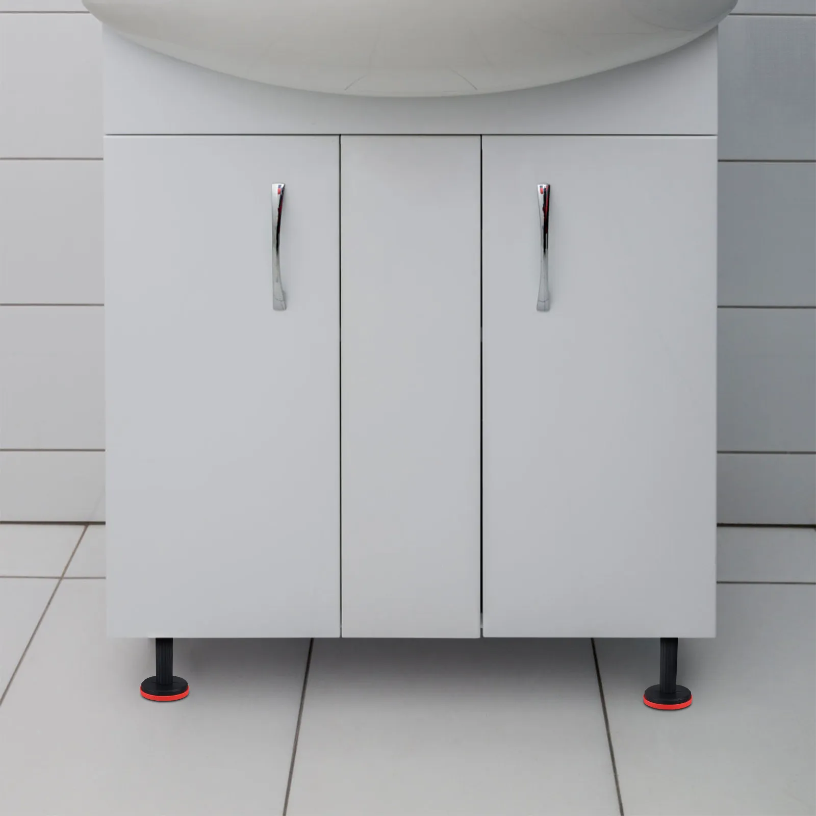 2Pcs Adjustable Bathroom Cabinet Support Legs Furniture Leveling Feet Adjustable Height Bed Frame Table Desk Risers Camper Table