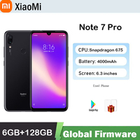 Xiaomi Redmi Note 7 Pro Smartphone 6GB 128GB Snapdragon 660AIE Android 48.0MP+5.0MP Rear Camera used phone