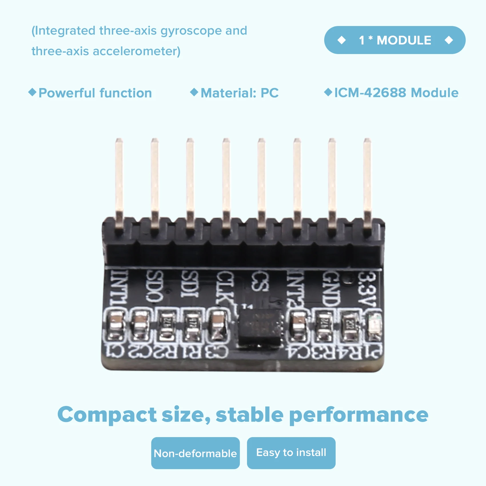 Top Deals 6-Axis MEMS Motion Sensor ICM-42688 Module With 3-Axis Gyroscope