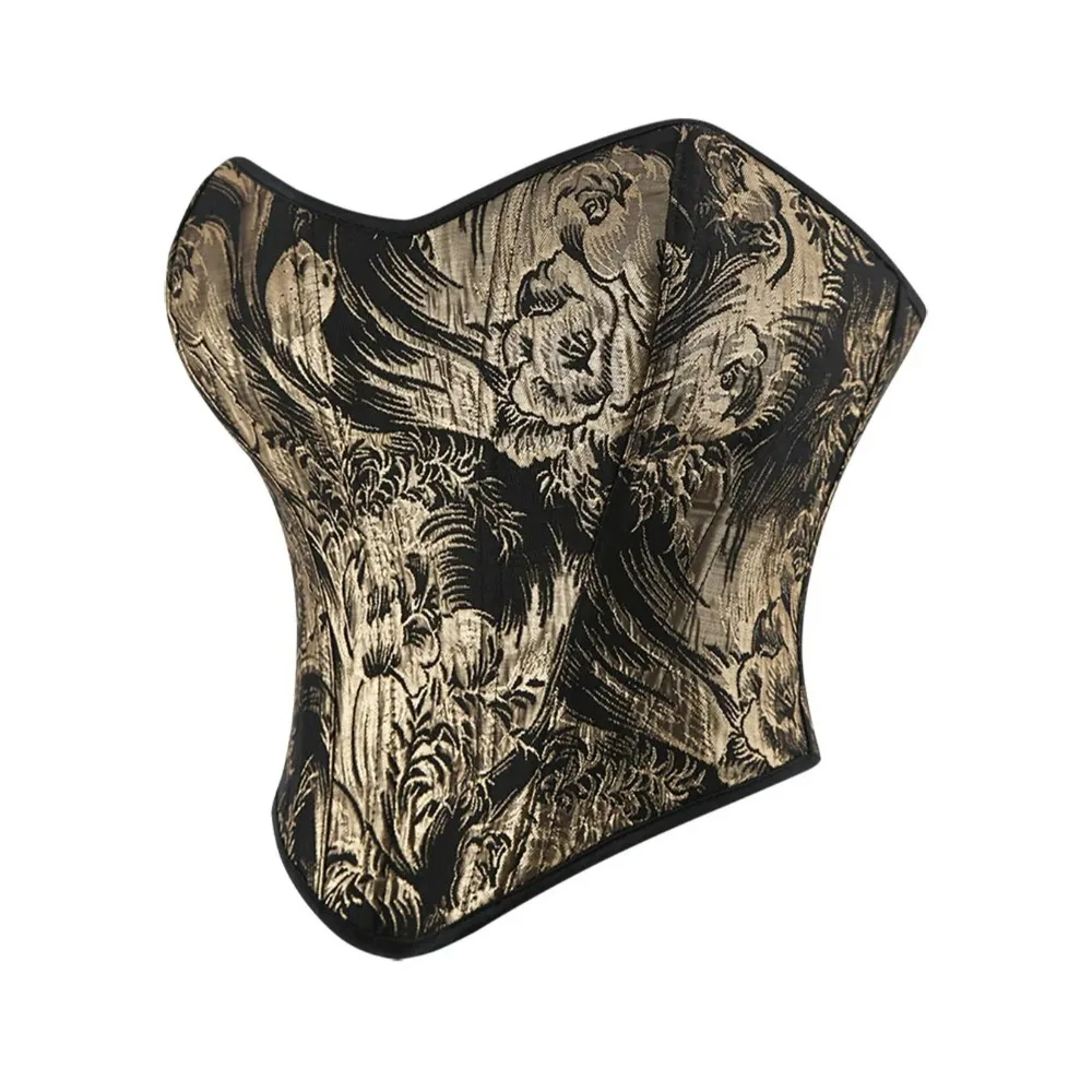 المرأة مشد المحاصيل الأعلى الدانتيل يصل الديباج overالصدر المشدات محدد شكل الجسم الملابس الداخلية مثير امرأة رفع المشدية