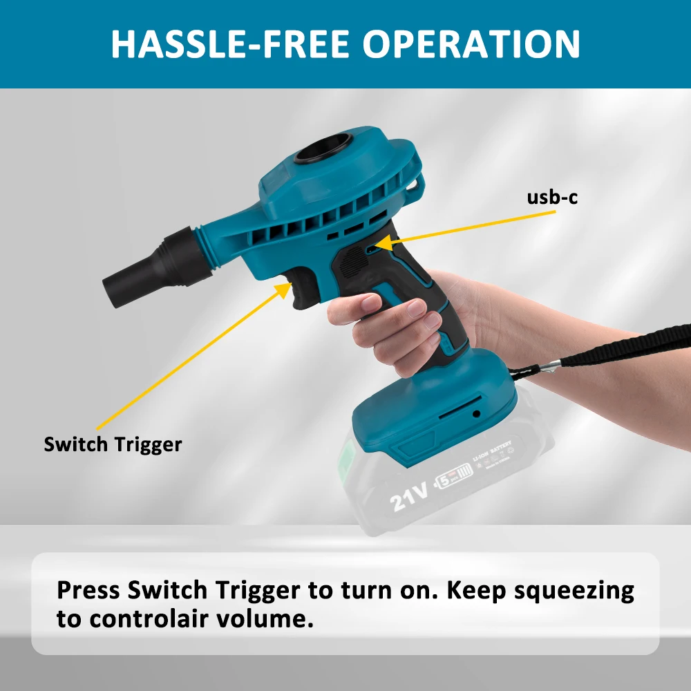 هيلدا 2 في 1 الكهربائية الهواء مجمع الغبار منفاخ آلة الغبار قابلة للشحن الكهربائية نافخة نظافة منفاخ لبطارية ماكيتا
