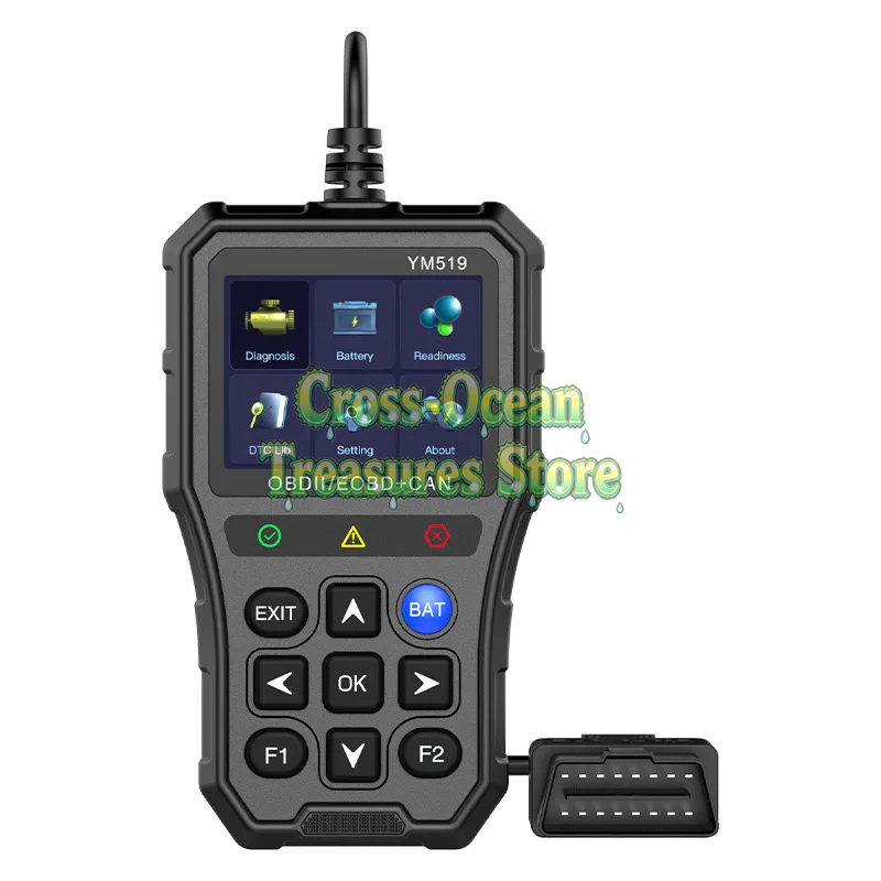 

YM519 OBD детектор неисправностей автомобиля, инструмент обнаружения двигателя, диагностический прибор автомобиля